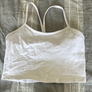White Cropped Tank Top